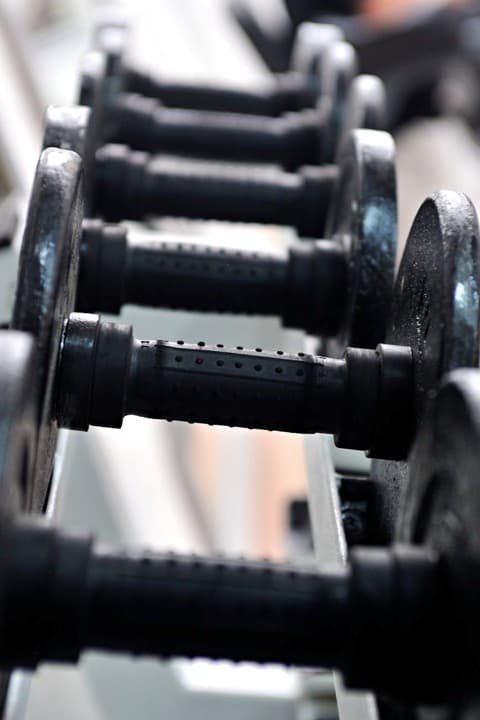 Athlete training at the gym